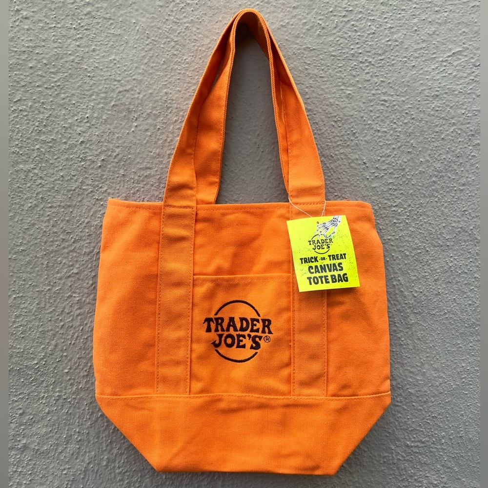 Trader Joe's Halloween mini orange Tote Bag - limited edition